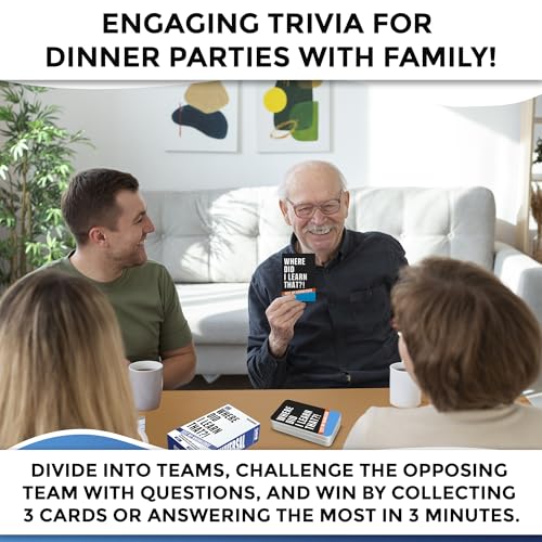 Trivia Card Games for Adults — Family Board Games for Teens and Adults - color: 1. Universal
