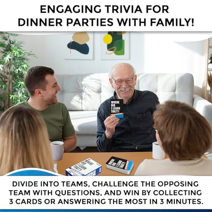 Trivia Card Games for Adults — Family Board Games for Teens and Adults - color: 1. Universal