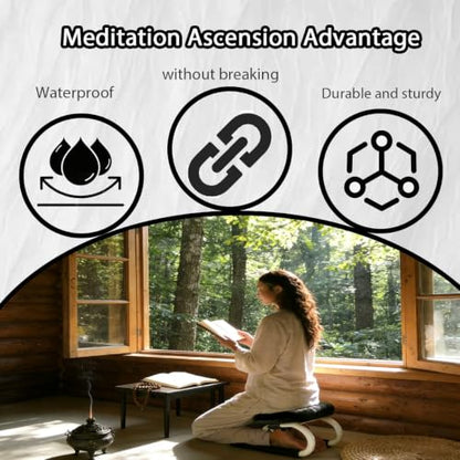 Meditation Bench,Adjustable Metal Kneeling Chair,Non-Slip Meditation Chair with Cushion,Ergonomic Meditation Chairs or Yoga Stool, Seiza Chairs for meditations, Home Studios, Yoga Rooms.