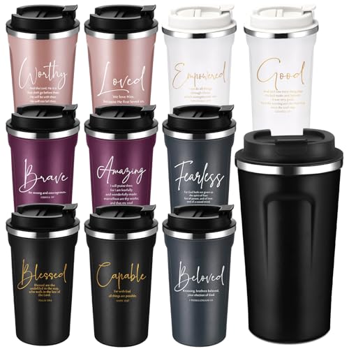 Meanplan 10 10 Set Christian Bible Verse Cup, Bible Words Theme, Multicolor - color: Multicolor, size: Bible Words Theme
