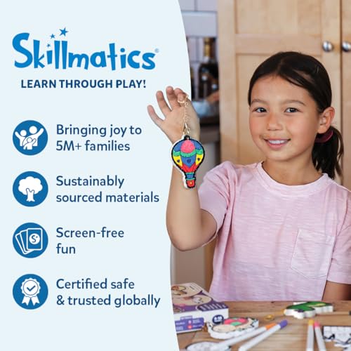 Skillmatics Poke-in Art – Animal Masks, Wood Craft Kit, Gift for Kids - style: 9. Animal Masks