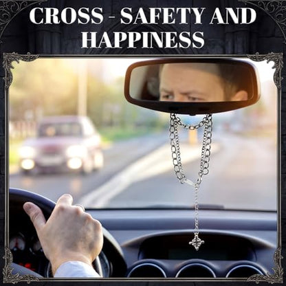 Cross for Car Mirror Hanging Rearview Mirror Accessories
