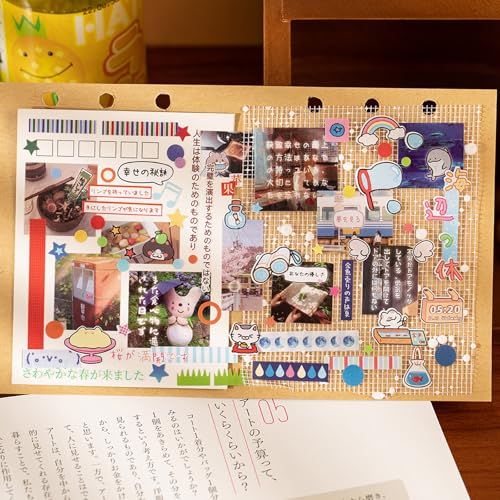 PRSTINCOL Japanese Style Sticker Book, 30 Pages of Street Scene Graffiti Adhesive Stickers for Scrapbooking Journal and Diaries, 7.7 x 4.9 Inch - color: Japanese Style