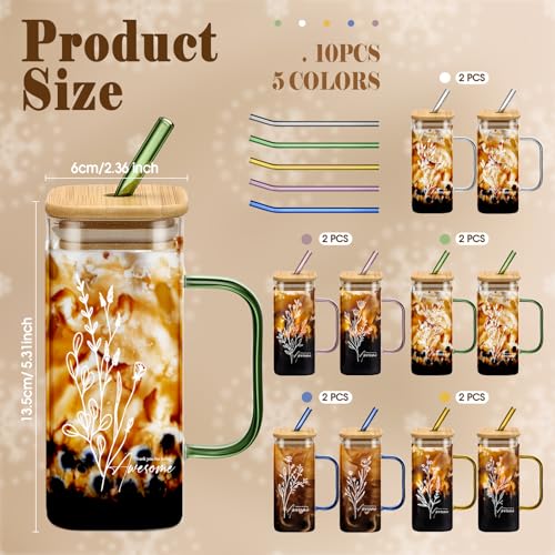 10 Pcs Thank You Glass Cups 13.5 oz Teacher Gift - style: Awesome Style