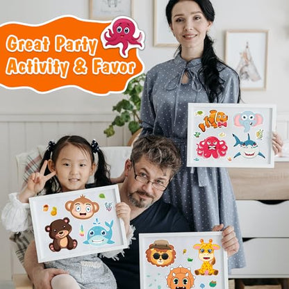 48 Make Your Own Animal Sticker Sheets for Kids - style: Mixed Animals