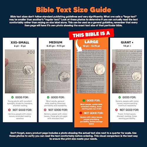 Personalized NLT Large Print Bible for Adults, Name Engraved, Standard Size - color: Brown