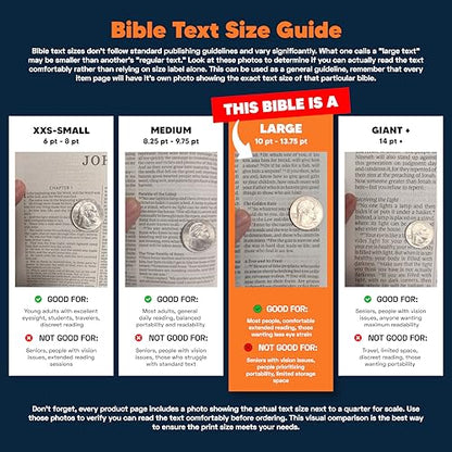 Personalized NLT Large Print Bible for Adults, Name Engraved, Standard Size - color: Brown