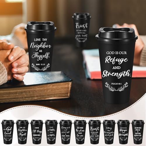 LemonRoad 120 Sets Christian Cups 16 oz Bulk Church Gifts, Black - color: Black