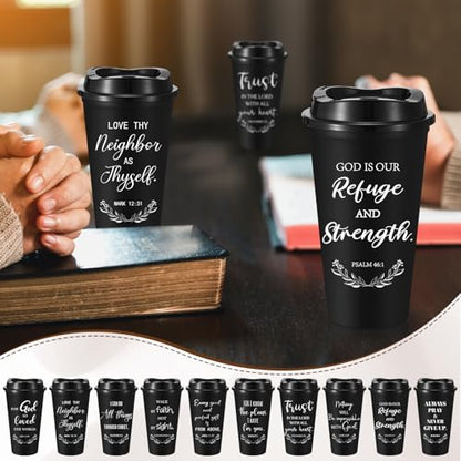 LemonRoad 120 Sets Christian Cups 16 oz Bulk Church Gifts, Black - color: Black