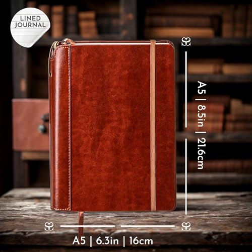 SETTINI® Vegan Leather Journal Gift Set with Pen 192 Pages, Classic - color: Classic