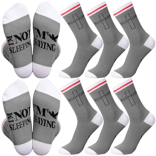 Ramede 6 Pair Pastor Sock for Men Deacon Ordination Gift Us 7-12 - color: White Gray