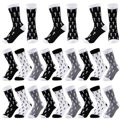 Chicingyou Christmas Christian Gifts for Men Jesus Cross Socks Bulk