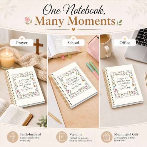 Bible Journal for Women，Christian Gifts for Women - color: Crossed Bible