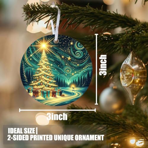 Christmas Ornaments 2026, Northern Lights Ornament, Starry Night Beautiful Christmas Ornaments, Starry Night Gifts, Xmas Tree Decorations, Gift for Coworker, Friends, Family, Secret Santa Gift - color: Sky-xmas2026