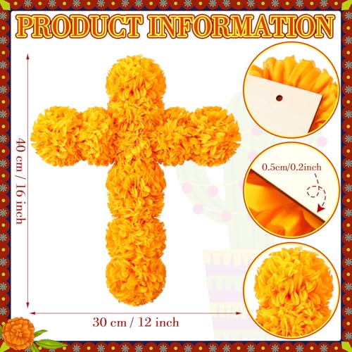 Colingmill 12 x 16 Inch Dia De Los Muertos Decor, Ofrenda Decor - color: Orange
