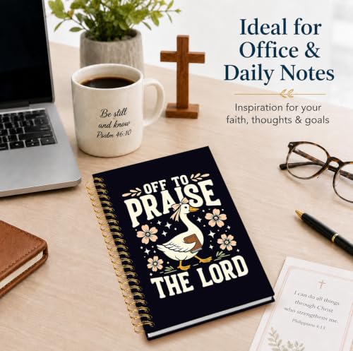 Christian Goose Notebook, Christian Gifts for Women - color: Christian Faith Duck Journal