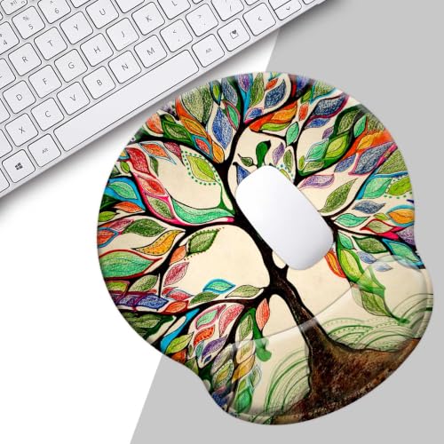 Ergonomic Mouse Pad with Wrist Support,Gaming Mousepad with with Non-Slip - color: Round-B2