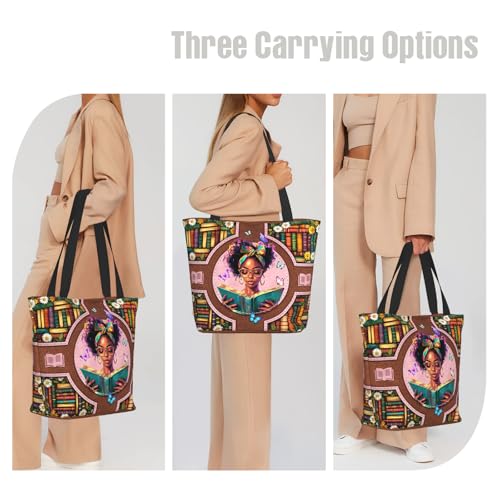 Bible Tote Bags for Women Christian Gifts Religious Church Shoulder Bag - color: African American