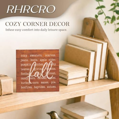 Christian Fall Decor Wooden Box Sign - color: Fall-5