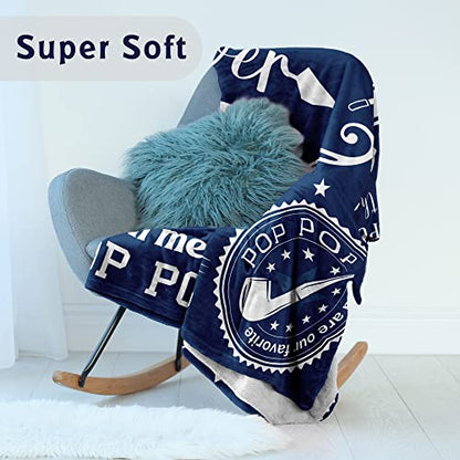 Lcobion Pop Pop Gifts, Gifts for Pop, Grandpa/Pop Pop Blanket 50" X 60" - color: Pop Pop Gifts, size: 60"*50"