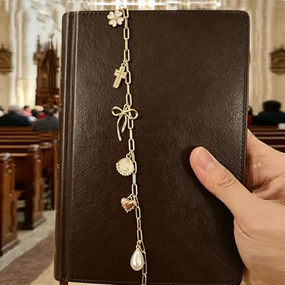 Bible Charm Chain,Scripture Bookmark Accessories for Bible Study (Style E) - style: Style E