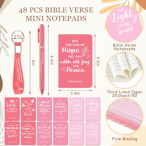 Hollowfly 24 Set/96 Pcs Christian Church Religious Gifts(Gradient Pink) - color: Gradient Pink