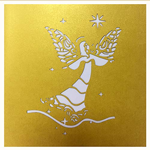 Dekali Designs Guardian Angel Pop Up Card - 3D Get Well Card, Funeral, Bereavement, Memorial, Christmas With Angel Blessing/Quote