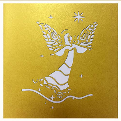 Dekali Designs Guardian Angel Pop Up Card - 3D Get Well Card, Funeral, Bereavement, Memorial, Christmas With Angel Blessing/Quote
