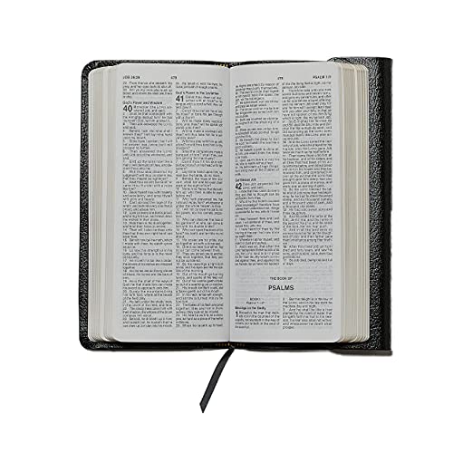 KJV Compact Checkbook Bible, Black Bonded Leather, Red Letter: King James Version, Holy Bible