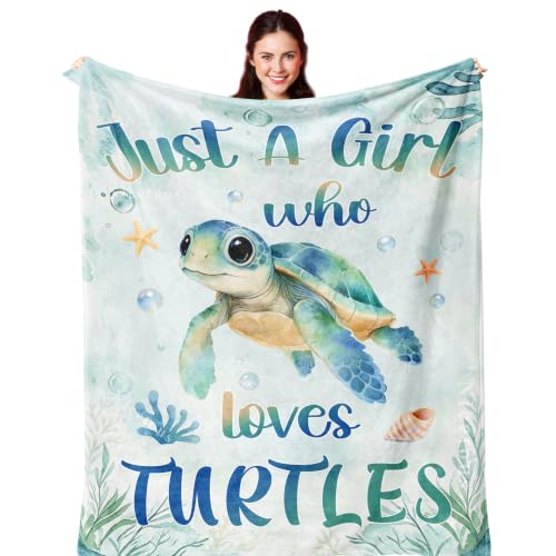 Nicetous Turtle Gifts, Sea Turtle Gifts for Women Throw Blanket 40x50in - color: Sea Turtle