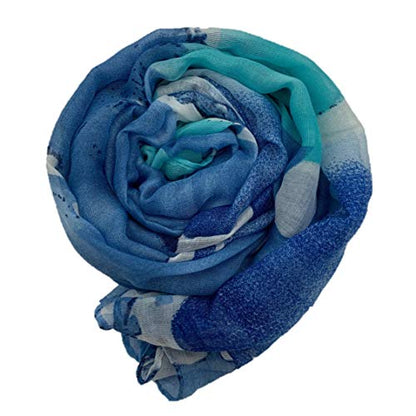 Smiling Wisdom | With God All Things Are Possible Greeting Card and Matching Scarf Gift Set | Sympathy Empathy Consoling | Women Men | Blue Deep Waters