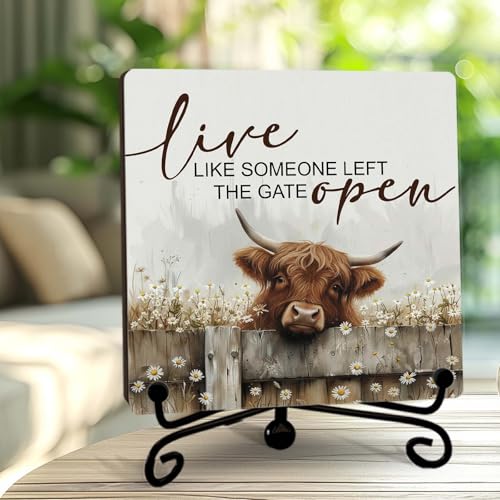 Funny Highland Cow Decor, Cow Gifts for Women Cows Lovers - color: Highland Cow