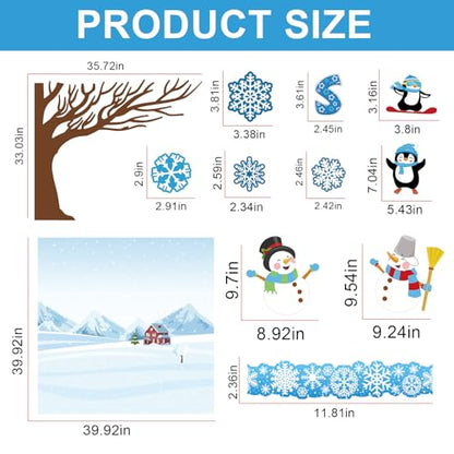 Winter Bulletin Board Decoration Set with Background Paper & Borders Cutouts for Christian Sunday School Classroom Church Decor Christmas Snow in Love with Jesus Bulletin Board Craft Home Wall(Winter) - style: Snow in Love with Jesus