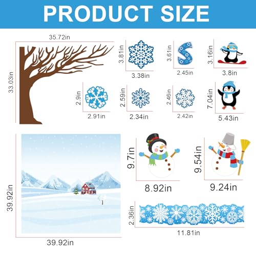 Winter Bulletin Board Decoration Set with Background Paper & Borders Cutouts for Christian Sunday School Classroom Church Decor Christmas Snow in Love with Jesus Bulletin Board Craft Home Wall(Winter) - style: Snow in Love with Jesus