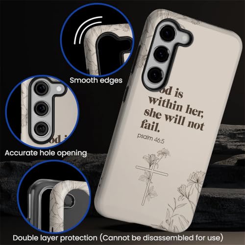 Compatible with Samsung Galaxy S23 Plus Full Body Matte Case Hard Shell Shockproof Screen Lens Protection for Girl Boy Cute Pattern Christian Bible Verse Religious Scripture Jesus - color: Christian Bible Verse Religious Scripture Jesus, size: Samsung Gal