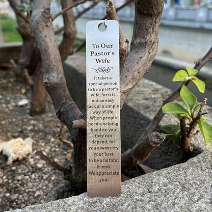 Christian Bookmark Gifts for Women Girls Boys, Inspirational Religious Book Mark Markers Faith - style: To My Pastor Wife