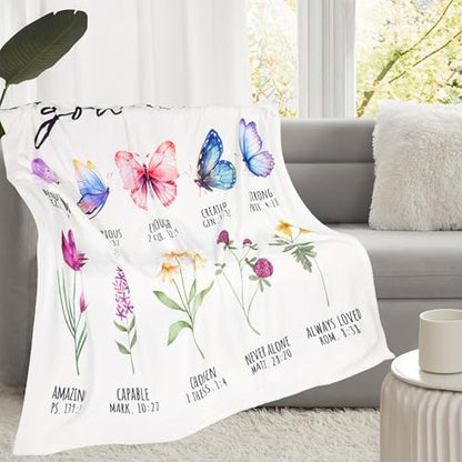 Christian Gifts for Women Birthday, Bible Verse Blanket 50"X60" - color: Christian Gifts