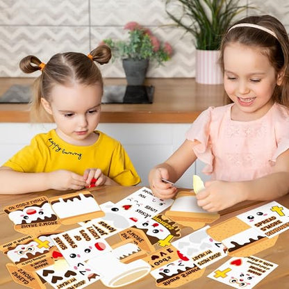 ANGOLIO Marshmallow Religious Crafts for Kids - 123Pcs Christian Smores Kit - style: Marshmallow, Smores
