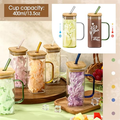 20pcs Mothers Day Christian Glass Cup Gift for Women Bulk 13.5oz Bible Verse Tumbler with Handle Lid Straw Religious Water Bottle Scripture Coffee Mug for Mom Church Sunday School Teacher