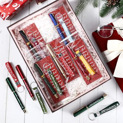 Lincia 30 Sets Christian Gifts for Church Bulk Religious Pen Books of The Bible Bookmark Religious Silicone Keychains for Sunday School Teacher Family Men Women Grandparents Pastor Clergy