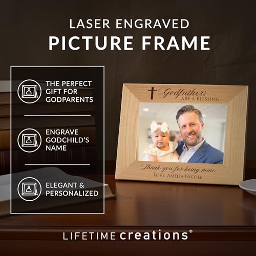 Lifetime Creations Personalized Godfather Picture Frame: Engraved Godfather Gift, Holds 5" x 7" Photo (Landscape) - color: Custom - Godfathers, size: 5" x 7" Landscape
