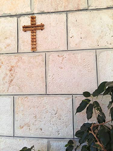 Olive Wood Large Wall Cross (9 Inches) with Lord's Prayer (Our Father Prayer) in Spanish (Español) Handmade in Bethlehem Holy Land - size: 23"L x 9"W