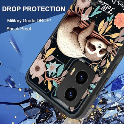 for Moto G Stylus 5G 2024 Case Built in Kickstand,Heavy Duty Protective Shockproof 3-Layer Full Body Rugged Phone Cover for Motorola Moto G Stylus 5G 2024,Cute Baby Sloth On The Tree - color: Cute Baby Sloth On The Tree