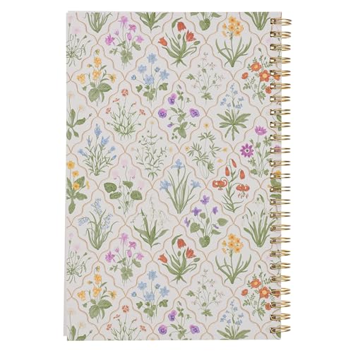 Christian Art Gifts Spiral Notebook: My Grace is Sufficient - 2 Cor. 12:9, Gifts for Women, Prayer Journal, Christian Journals for Women, 128 Lined Pages w/Scripture, Soft Cover, Floral (8.5" x 5.9")