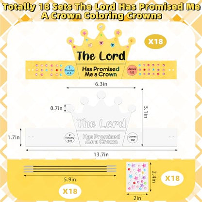 Christian Crown Craft Kit, DIY Paper Crafts to Decorate 18 Sets, VBS