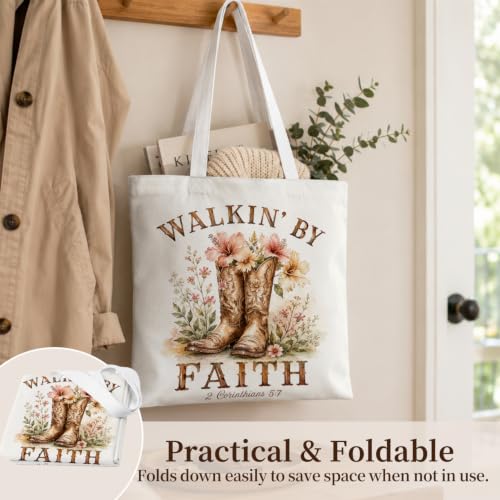 Western Cowgirl Canvas Tote Bag Cowgirl Gifts - color: Western Cowboy Theme 8