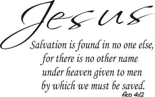Acts 4:12 Vinyl Wall Sticker ~ Inspirational Bible Verse Vinyl Wall Decal. an Elegant Touch of Decor for The Living Room, Bedroom, Family Room, Home, Office, or Church. Christian Scripture Wall Art