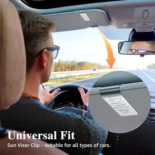 Psalm 91:18 Car Visor Clip, Christian Sun Visor Clip for Men Women - color: Sliver23