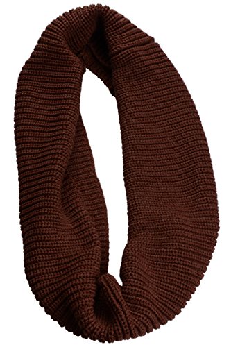 NEOSAN Womens Thick Ribbed Knit Winter Infinity Circle Loop Scarf - color: Coffee