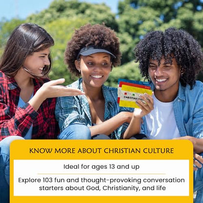 Christian Card Games Bundle - Christian Culture (Conversation Starters) & Get ChurchED (Sing, Act, Explain) - Christian Party Cards - Ideal for All Ages, Gatherings, Game Night